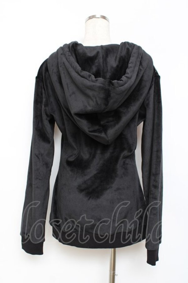 画像2: Restyle / velvet hoodie parties S ブラック Y-25-10-20-057-GO-TO-SZ-ZY (2)