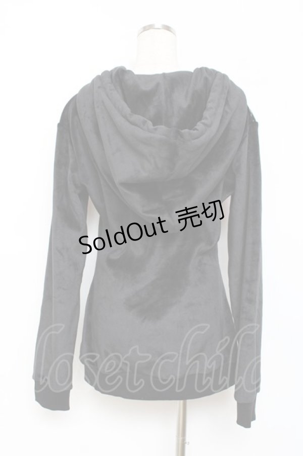 画像2: Restyle / velvet hoodie parties S ブラック Y-25-10-20-057-GO-TO-SZ-ZY (2)