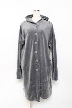 画像: NieR Clothing / GRAY VELVET STYLISH LONG COAT  グレー Y-25-10-20-062-PU-CO-SZ-ZY