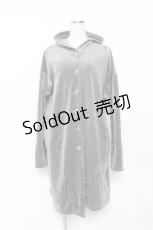 画像: NieR Clothing / GRAY VELVET STYLISH LONG COAT  グレー Y-25-10-20-062-PU-CO-SZ-ZY