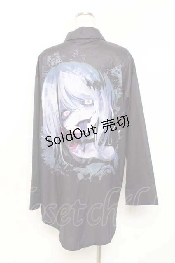 画像2: NieR Clothing / 擬人化デザインシャツ  黒 Y-25-10-20-066-PU-BL-SZ-ZY (2)