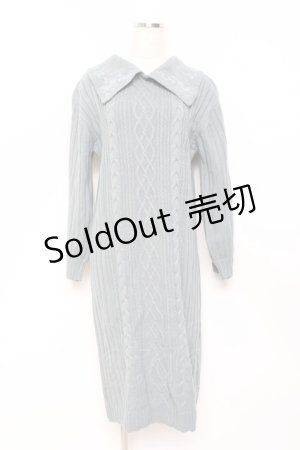 画像: axes femme / 襟デザインニットワンピース F ミント Y-25-10-20-071-AX-OP-SZ-ZI