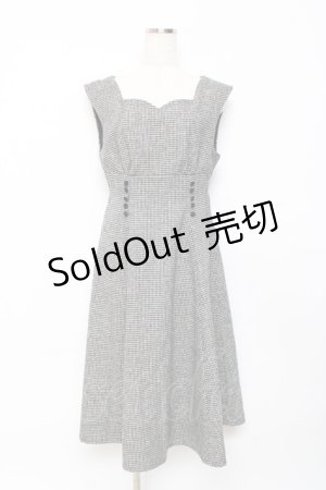 画像: an another angelus / 千鳥柄プリンセスラインワンピース F 黒 Y-25-10-20-072-CA-OP-SZ-ZY