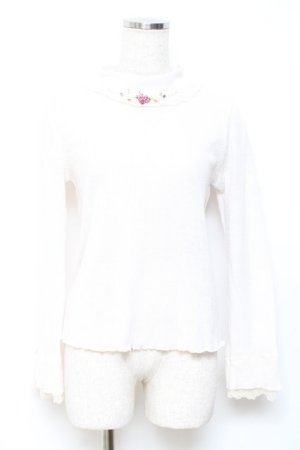 画像: axes femme / バラモチーフインナープルオーバー M 生成り Y-25-10-20-008-AX-TS-SZ-ZY