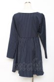 画像2: Ank Rouge / フロントフリルストライプシャツワンピース M ネイビー Y-25-10-20-073-CA-OP-SZ-ZY (2)