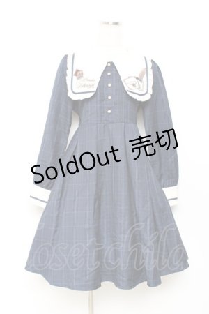 画像: Amavel / 魔法の羽根ペンと招待状のワンピース F ネイビー Y-25-10-20-075-CA-OP-SZ-ZY