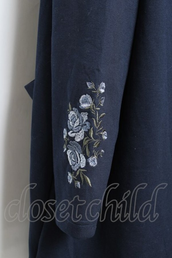 画像3: axes femme / 袖刺繍コーデイガン F 紺 Y-25-10-20-080-AX-TO-SZ-ZY (3)
