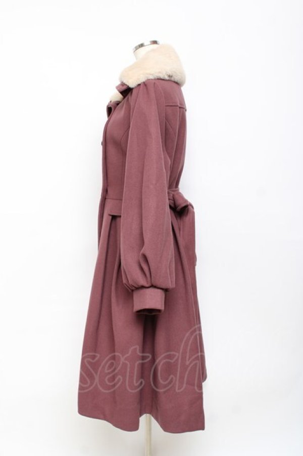 画像2: axes femme POETIQUE / アシメナポレオンロングコート  ピンク Y-25-10-20-082-AX-CO-SZ-ZY (2)