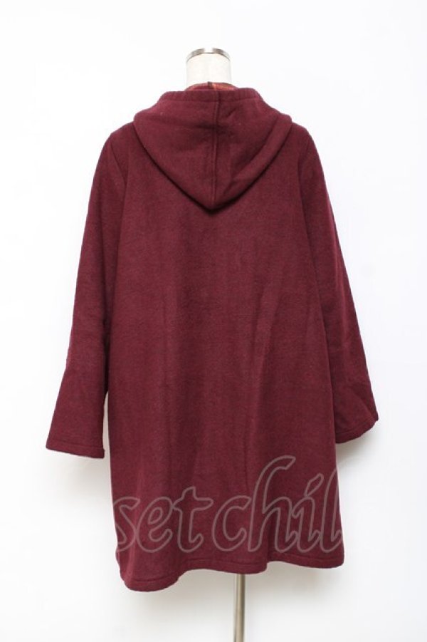 画像2: axes femme / ZIPアップコーディガン M ワイン Y-25-10-20-084-AX-JA-SZ-ZY (2)