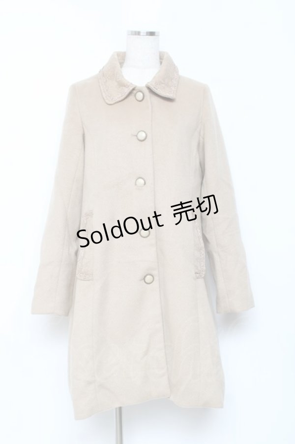 画像1: axes femme / レース襟コート M キャメル Y-25-10-20-085-AX-CO-SZ-ZI (1)