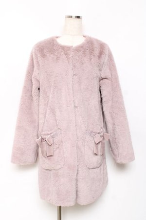 画像: axes femme POETIQUE / フェイクファーロングコート M ラベンダー Y-25-10-20-086-AX-CO-SZ-ZY