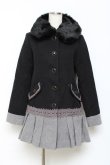 画像1: axes femme / プリーツデザインコート M 黒 Y-25-10-20-087-AX-CO-SZ-ZY (1)