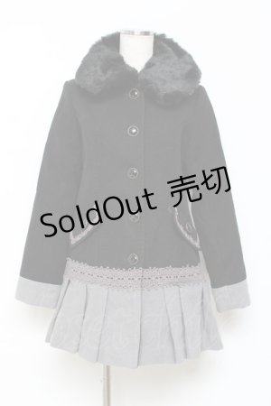 画像: axes femme / プリーツデザインコート M 黒 Y-25-10-20-087-AX-CO-SZ-ZY