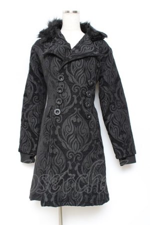 画像: POIZEN INDUSTRIES / 刺繍コート M 黒 Y-25-10-20-089-PU-CO-SZ-ZY