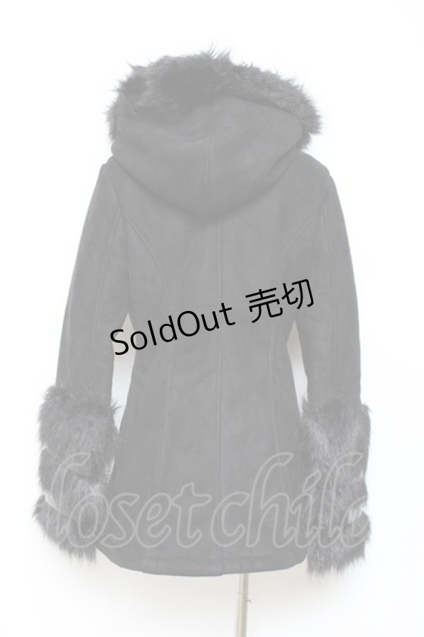 画像2: KILLSTAR / FLIES BY NIGHT FAUX-FUR COAT　コート S 黒 Y-25-10-20-093-PU-CO-SZ-ZY (2)
