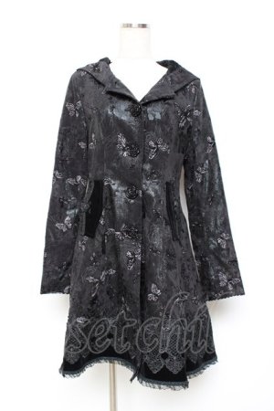 画像: PYON PYON / Butterflies Coat S 黒 Y-25-10-20-094-PU-CO-SZ-ZY