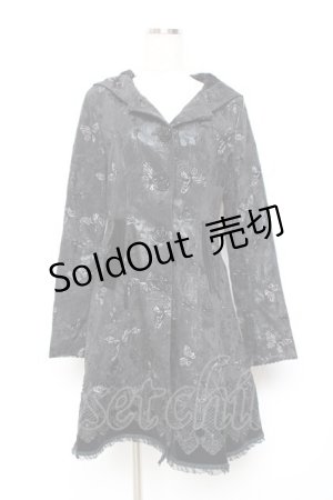 画像: PYON PYON / Butterflies Coat S 黒 Y-25-10-20-094-PU-CO-SZ-ZS