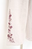 画像3: axes femme / 裾刺繍起毛ストレートパンツ L ベージュ Y-25-10-20-099-AX-PA-SZ-ZY (3)