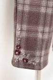 画像3: axes femme / 花刺繍ストレートカットパンツ L 茶 Y-25-10-20-100-AX-PA-SZ-ZY (3)