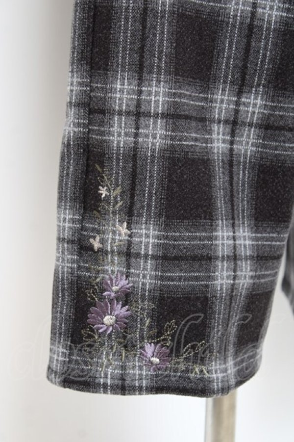 画像3: axes femme / 裾刺繍ストレートカットパンツ L グレー Y-25-10-20-101-AX-PA-SZ-ZY (3)