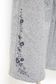 画像3: axes femme / 裾刺繍起毛ストレートパンツ L チャコール Y-25-10-20-102-AX-PA-SZ-ZY (3)
