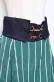 画像3: axes femme / ビット付ハイウエストスカート  グリーン Y-25-10-20-110-AX-SK-SZ-ZY (3)