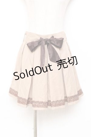 画像: axes femme / 裾レースプリーツキュロット M キャメル Y-25-10-20-111-AX-PA-SZ-ZY