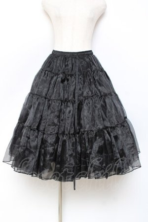 画像: axes femme kawaii / ミディオーガンジーパニエ M 黒 Y-25-10-20-112-AX-SK-SZ-ZY