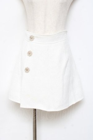 画像: evelyn / ビジューツイードスカパン F 白 Y-25-10-20-113-LO-PA-SZ-ZY