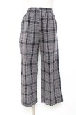 画像1: NieR Clothing / ロゴ刺繍入りチェック柄パンツ  グレー Y-25-10-20-119-PU-PA-SZ-ZY (1)