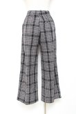 画像2: NieR Clothing / ロゴ刺繍入りチェック柄パンツ  グレー Y-25-10-20-119-PU-PA-SZ-ZY (2)