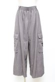 画像1: NieR Clothing / 刺繍ワイドパンツ  グレー Y-25-10-20-120-PU-PA-SZ-ZY (1)