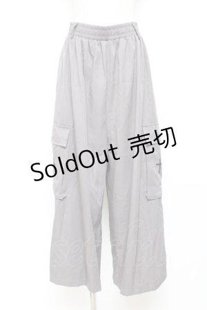 画像: NieR Clothing / 刺繍ワイドパンツ  グレー Y-25-10-20-120-PU-PA-SZ-ZY