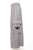 画像2: NieR Clothing / 刺繍ワイドパンツ  グレー Y-25-10-20-120-PU-PA-SZ-ZY (2)