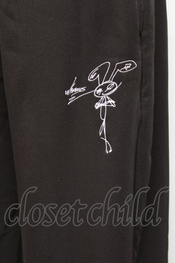 画像3: NieR Clothing / 刺繍ワイドパンツ  黒 Y-25-10-20-122-PU-PA-SZ-ZY (3)