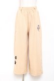 画像1: NieR Clothing / ミケ刺繍ワイドパンツ  ベージュ Y-25-10-20-123-PU-PA-SZ-ZY (1)