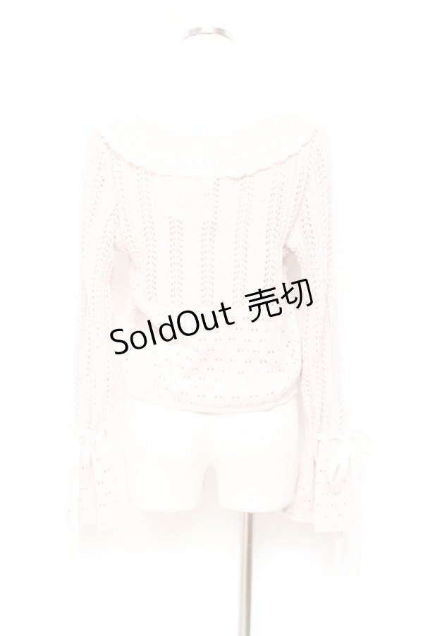 画像2: axes femme / ショート丈ニットボレロ M 淡ピンク Y-25-10-20-015-AX-TO-SZ-ZY (2)
