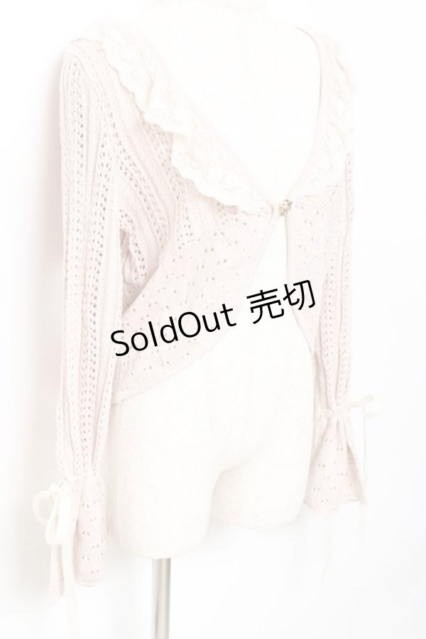 画像3: axes femme / ショート丈ニットボレロ M 淡ピンク Y-25-10-20-015-AX-TO-SZ-ZY (3)