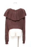 画像2: axes femme kawaii / フリル襟ショートニットカーデ M 茶 Y-25-10-20-025-AX-TO-SZ-ZY (2)