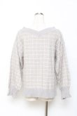 画像2: axes femme / Vネックツイードニット F グレー Y-25-10-20-027-AX-TO-SZ-ZY (2)