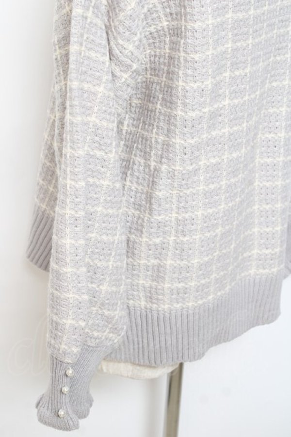 画像3: axes femme / Vネックツイードニット F グレー Y-25-10-20-027-AX-TO-SZ-ZY (3)