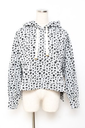 画像: axes femme POETIQUE / ダルメシアン柄カットパーカー M グレー Y-25-10-20-028-AX-TO-SZ-ZY