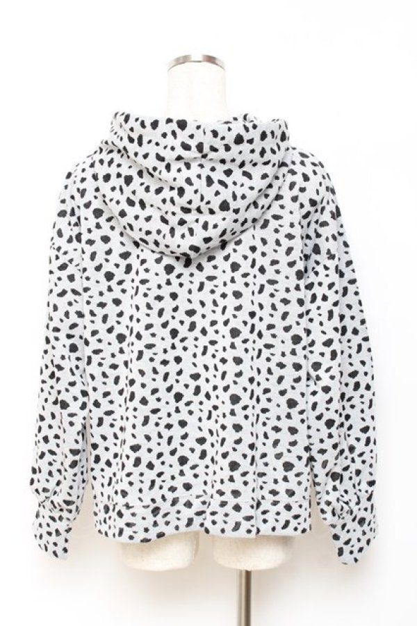 画像2: axes femme POETIQUE / ダルメシアン柄カットパーカー M グレー Y-25-10-20-028-AX-TO-SZ-ZY (2)