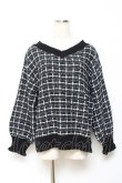画像1: axes femme / Vネックツイードニット F 黒 Y-25-10-20-032-AX-TO-SZ-ZY (1)