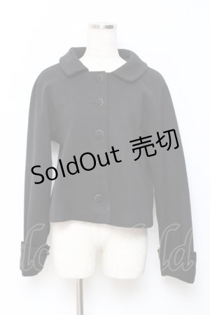 画像: axes femme / 袖フリルピーコート F 黒 Y-25-10-20-036-AX-CO-SZ-ZY