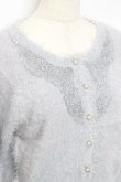 画像3: axes femme / モチーフレース付きカーデ M サックス Y-25-10-25-034-AX-TO-SZ-ZY (3)
