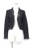 画像1: axes femme / フリルショートボレロ M 黒 Y-25-10-25-036-AX-TO-SZ-ZY (1)