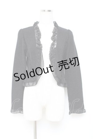 画像: axes femme / フリルショートボレロ M 黒 Y-25-10-25-036-AX-TO-SZ-ZY