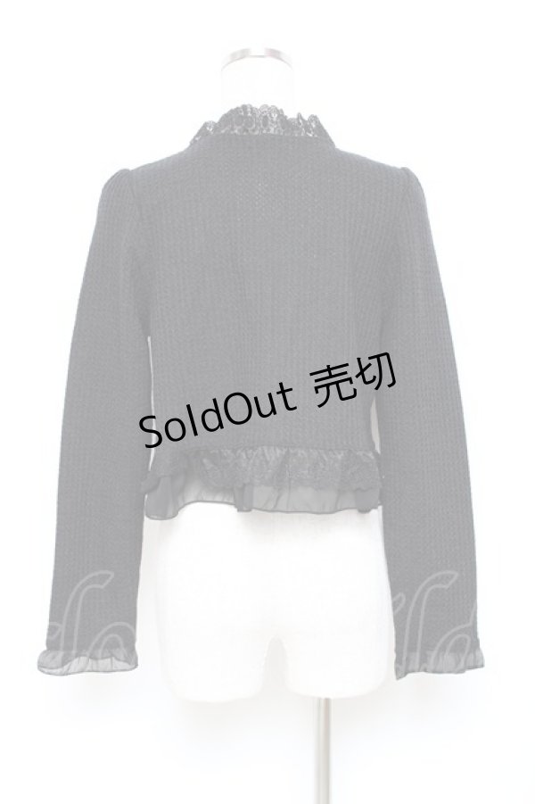 画像2: axes femme / フリルショートボレロ M 黒 Y-25-10-25-036-AX-TO-SZ-ZY (2)