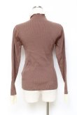 画像2: axes femme / レース配色テレコカットソー M 茶 Y-25-10-25-039-AX-TO-SZ-ZY (2)